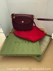 MaxSold Auction: Authentic Gucci GG Monogram Crossbody Shoulder Bag — Burgundy - Lakeshore (Ontario, Canada) PARTNER MANAGED Estate Sale Online Auction - County Road 42
