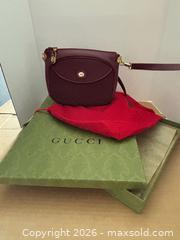 MaxSold Auction: Authentic Gucci GG Monogram Crossbody Shoulder Bag — Burgundy - Lakeshore (Ontario, Canada) PARTNER MANAGED Estate Sale Online Auction - County Road 42