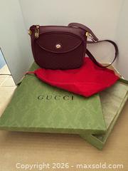 MaxSold Auction: Authentic Gucci GG Monogram Crossbody Shoulder Bag — Burgundy - Lakeshore (Ontario, Canada) PARTNER MANAGED Estate Sale Online Auction - County Road 42