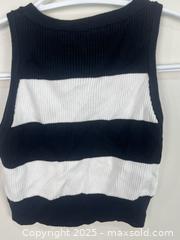 MaxSold Auction: Women&#39;s Shein Striped Scoop Neck Sleeveless Crop Top, Size M - Cobourg (Ontario, Canada) SELLER MANAGED Reseller  Online Auction - Burnham Street