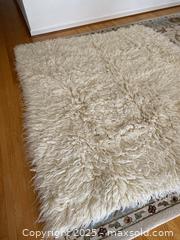 MaxSold Auction: Vintage Flokati Rug - Cream Colour - Toronto (Ontario, Canada) SELLER MANAGED Downsizing Online Auction - Sedgemount Drive