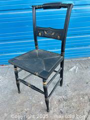 MaxSold Auction: Antique black wooden chair - Cocoa (Florida, USA) SELLER MANAGED Estate Sale Online Auction - Broadcast Court.