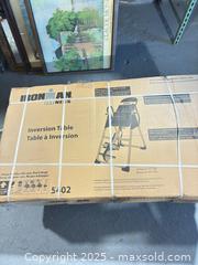 MaxSold Auction: Iron Man fitness inversion table brand new in the box - Cocoa (Florida, USA) SELLER MANAGED Estate Sale Online Auction - Broadcast Court.