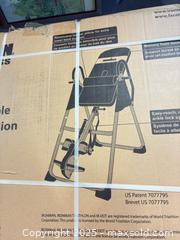 MaxSold Auction: Iron Man fitness inversion table brand new in the box - Cocoa (Florida, USA) SELLER MANAGED Estate Sale Online Auction - Broadcast Court.