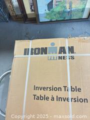 MaxSold Auction: Iron Man fitness inversion table brand new in the box - Cocoa (Florida, USA) SELLER MANAGED Estate Sale Online Auction - Broadcast Court.