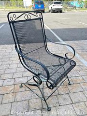 MaxSold Auction: Metal iron chair - Cocoa (Florida, USA) SELLER MANAGED Estate Sale Online Auction - Broadcast Court.