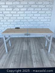 MaxSold Auction: Small aluminum bench table - Cocoa (Florida, USA) SELLER MANAGED Estate Sale Online Auction - Broadcast Court.