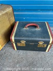 MaxSold Auction: Three vintage luggage pieces - Cocoa (Florida, USA) SELLER MANAGED Estate Sale Online Auction - Broadcast Court.
