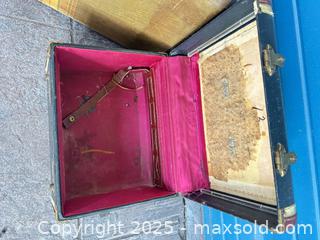 MaxSold Auction: Three vintage luggage pieces - Cocoa (Florida, USA) SELLER MANAGED Estate Sale Online Auction - Broadcast Court.