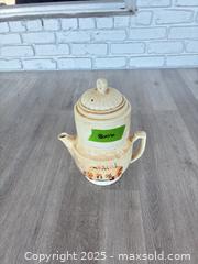 MaxSold Auction: Vintage porcelain VITREOUS HAND made in USA teapot - Cocoa (Florida, USA) SELLER MANAGED Estate Sale Online Auction - Broadcast Court.