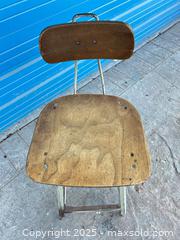 MaxSold Auction: Vintage steel wood barstool chair - Cocoa (Florida, USA) SELLER MANAGED Estate Sale Online Auction - Broadcast Court.