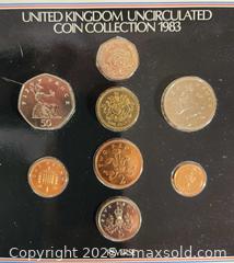 MaxSold Auction: 1983 UK Uncirculated Coin Set - includes first pound coin - Mallorytown (Ontario, Canada) SELLER MANAGED Downsizing Online Auction - County Road 2