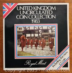MaxSold Auction: 1983 UK Uncirculated Coin Set - includes first pound coin - Mallorytown (Ontario, Canada) SELLER MANAGED Downsizing Online Auction - County Road 2