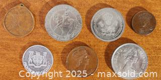 MaxSold Auction: 7 Royal Commemorative Medals and Coins - Mallorytown (Ontario, Canada) SELLER MANAGED Downsizing Online Auction - County Road 2