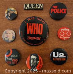 MaxSold Auction: 80s band buttons - Mallorytown (Ontario, Canada) SELLER MANAGED Downsizing Online Auction - County Road 2
