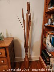 MaxSold Auction: Carved wooden Cattail sculpture - Mallorytown (Ontario, Canada) SELLER MANAGED Downsizing Online Auction - County Road 2