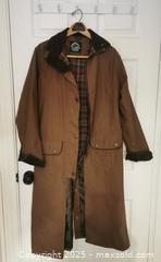 MaxSold Auction: Oxford Blue Womens Full Length Waxed Coat  - Mallorytown (Ontario, Canada) SELLER MANAGED Downsizing Online Auction - County Road 2