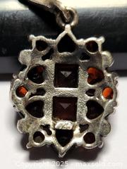 MaxSold Auction: Pair of garnet earrings set in silver - Mallorytown (Ontario, Canada) SELLER MANAGED Downsizing Online Auction - County Road 2