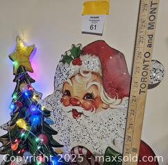 MaxSold Auction: Metal Sign Santa with Lights - London (Ontario, Canada) SELLER MANAGED Downsizing Online Auction - Sterling Street