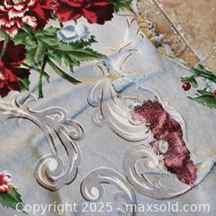 MaxSold Auction: 34" x 70" Barkcloth Panel Floral Fabric Grey Peonies - Grimsby (Ontario, Canada) SELLER MANAGED Reseller Online Auction - Mountview Avenue