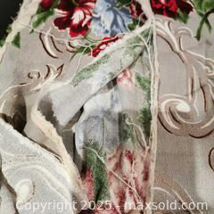 MaxSold Auction: 34"x36" Barkcloth Panel Floral Fabric Grey Peonies - Grimsby (Ontario, Canada) SELLER MANAGED Reseller Online Auction - Mountview Avenue