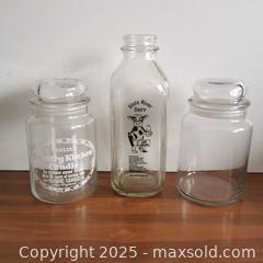 MaxSold Auction: 3 Glass Jars - Grimsby (Ontario, Canada) SELLER MANAGED Reseller Online Auction - Mountview Avenue
