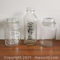 MaxSold Auction: 3 Glass Jars - Grimsby (Ontario, Canada) SELLER MANAGED Reseller Online Auction - Mountview Avenue