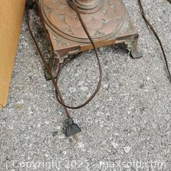 MaxSold Auction: Antique Bridge Arm Lamp with Mica Shade Pieces - Grimsby (Ontario, Canada) SELLER MANAGED Reseller Online Auction - Mountview Avenue