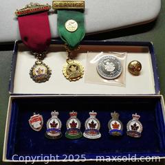 MaxSold Auction: Mix of Legion Pins Ribbons Ephemera - Grimsby (Ontario, Canada) SELLER MANAGED Reseller Online Auction - Mountview Avenue
