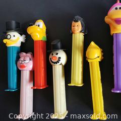 MaxSold Auction: Mixed Set of 9 Retro Pez Candy Dispensers - Grimsby (Ontario, Canada) SELLER MANAGED Reseller Online Auction - Mountview Avenue