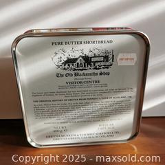 MaxSold Auction: Old Blacksmiths Shop Shortbread Cookie Tin - Grimsby (Ontario, Canada) SELLER MANAGED Reseller Online Auction - Mountview Avenue