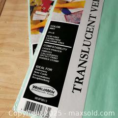 MaxSold Auction: Set of 2 Sealed Vellum Pages Mint Green Stationery Sheets  - Grimsby (Ontario, Canada) SELLER MANAGED Reseller Online Auction - Mountview Avenue