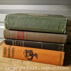 MaxSold Auction: Set of 4 Vintage/Antique Books Stack Decor - Grimsby (Ontario, Canada) SELLER MANAGED Reseller Online Auction - Mountview Avenue