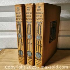 MaxSold Auction: The World's Greatest Events Set of 3 Vintage Books - Grimsby (Ontario, Canada) SELLER MANAGED Reseller Online Auction - Mountview Avenue