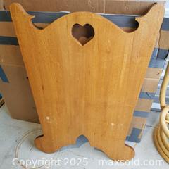 MaxSold Auction: Vintage Wooden Cradle with Painted Side Panels - Grimsby (Ontario, Canada) SELLER MANAGED Reseller Online Auction - Mountview Avenue