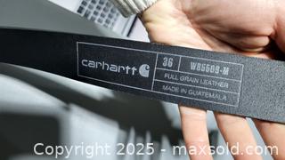 MaxSold Auction: Lot of 4 Carhartt Men&#39;s Full Grain Leather Belts Size 36 - London (Ontario, Canada) SELLER MANAGED Downsizing Online Auction - Brock Street