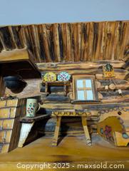 MaxSold Auction: Miniature Wooden Log-Cabin Diorama / Wall Plaque - London (Ontario, Canada) SELLER MANAGED Downsizing Online Auction - Brock Street