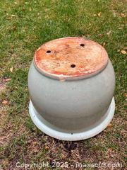 MaxSold Auction: Fabulous very large celadon glazed planter and deep blue glaze rectangular planter - Toronto (Ontario, Canada) SELLER MANAGED Downsizing Online Auction -  Ridelle Avenue