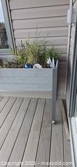 MaxSold Auction: Gray Composite Raised Planter on Legs with Casters  C - Ottawa (Ontario, Canada) PARTNER MANAGED Downsizing Online Auction - Coast Circle