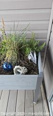 MaxSold Auction: Gray Composite Raised Planter on Legs with Casters  C - Ottawa (Ontario, Canada) PARTNER MANAGED Downsizing Online Auction - Coast Circle