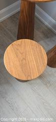 MaxSold Auction: Set of 3 Mid-Century Teak Cone Pedestal Accent Tables  B - Ottawa (Ontario, Canada) PARTNER MANAGED Downsizing Online Auction - Coast Circle