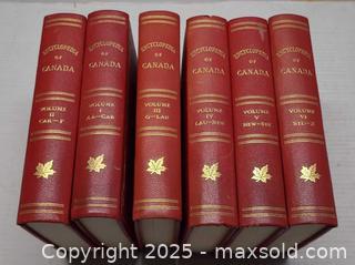 MaxSold Auction: 6x Volume HC Book lot ENCYCLOPEDIA OF CANADA 1935 1936 1937 - Toronto (Ontario, Canada) PARTNER MANAGED Reseller Online Auction - Queen Street West