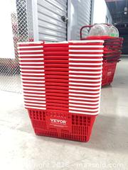 MaxSold Auction: VEVOR Stackable Retail Shopping Baskets — Lot of 19 - Toronto (Ontario, Canada) SELLER MANAGED Downsizing Online Auction - Duncan Mills Road (STORAGE)