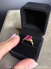 MaxSold Auction: SENSATIONAL! High-Quality Sterling Silver, Gold &#38; Ruby Statement Ring  - Victoria (British Columbia, Canada) PARTNER MANAGED Estate Sale Online Auction PART 3 - Bay Street