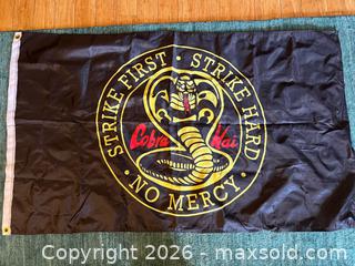 MaxSold Auction: Cobra Kai Karate Indoor Outdoor Flag - Stoughton (Massachusetts, USA) SELLER MANAGED Downsizing Online Auction - West Street