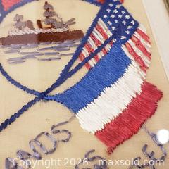 MaxSold Auction: Framed World War 1 Embroidered Military Postcard - Stoughton (Massachusetts, USA) SELLER MANAGED Downsizing Online Auction - West Street