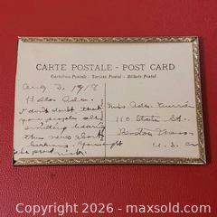 MaxSold Auction: Framed World War 1 Embroidered Military Postcard - Stoughton (Massachusetts, USA) SELLER MANAGED Downsizing Online Auction - West Street