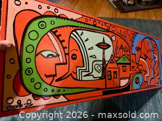 MaxSold Auction: Modern Art Original Signed Painting Artwork on Wood   - Stoughton (Massachusetts, USA) SELLER MANAGED Downsizing Online Auction - West Street