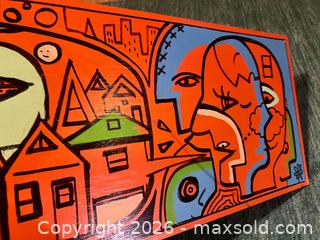 MaxSold Auction: Modern Art Original Signed Painting Artwork on Wood   - Stoughton (Massachusetts, USA) SELLER MANAGED Downsizing Online Auction - West Street