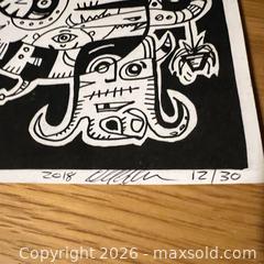 MaxSold Auction: Pen and Ink Signed Modern Art Print  - Stoughton (Massachusetts, USA) SELLER MANAGED Downsizing Online Auction - West Street